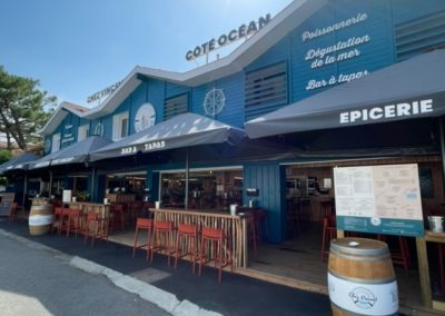 Façade Capbreton,restaurant Chez Vincent Côté Océan