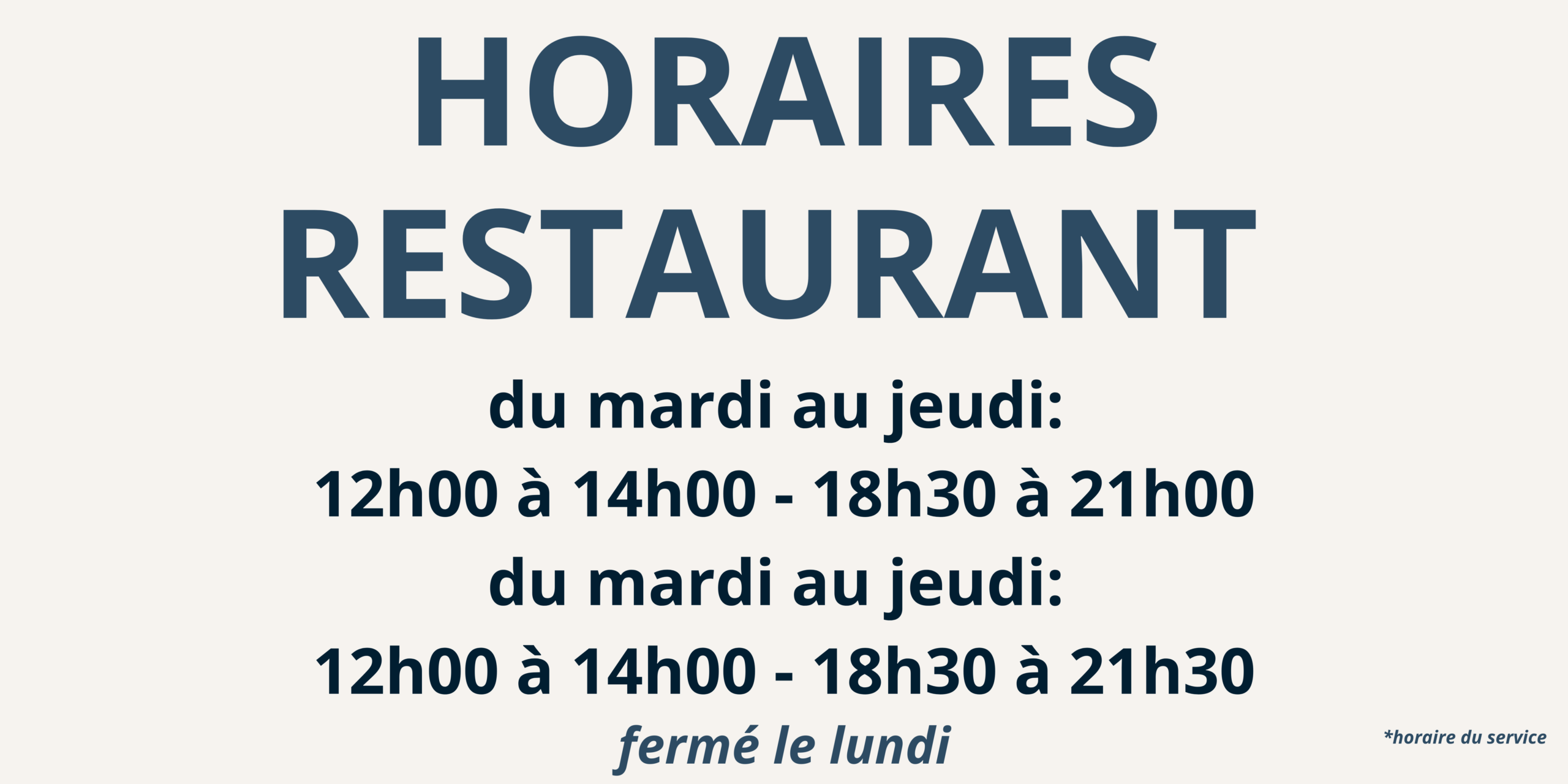 Horaire chez vincent coté océan