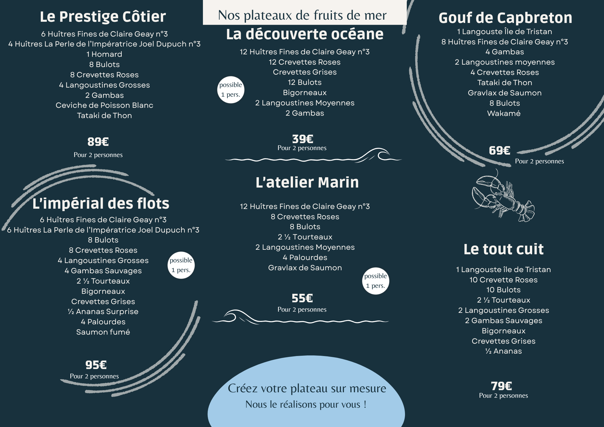 Plateaux de fruit de mer