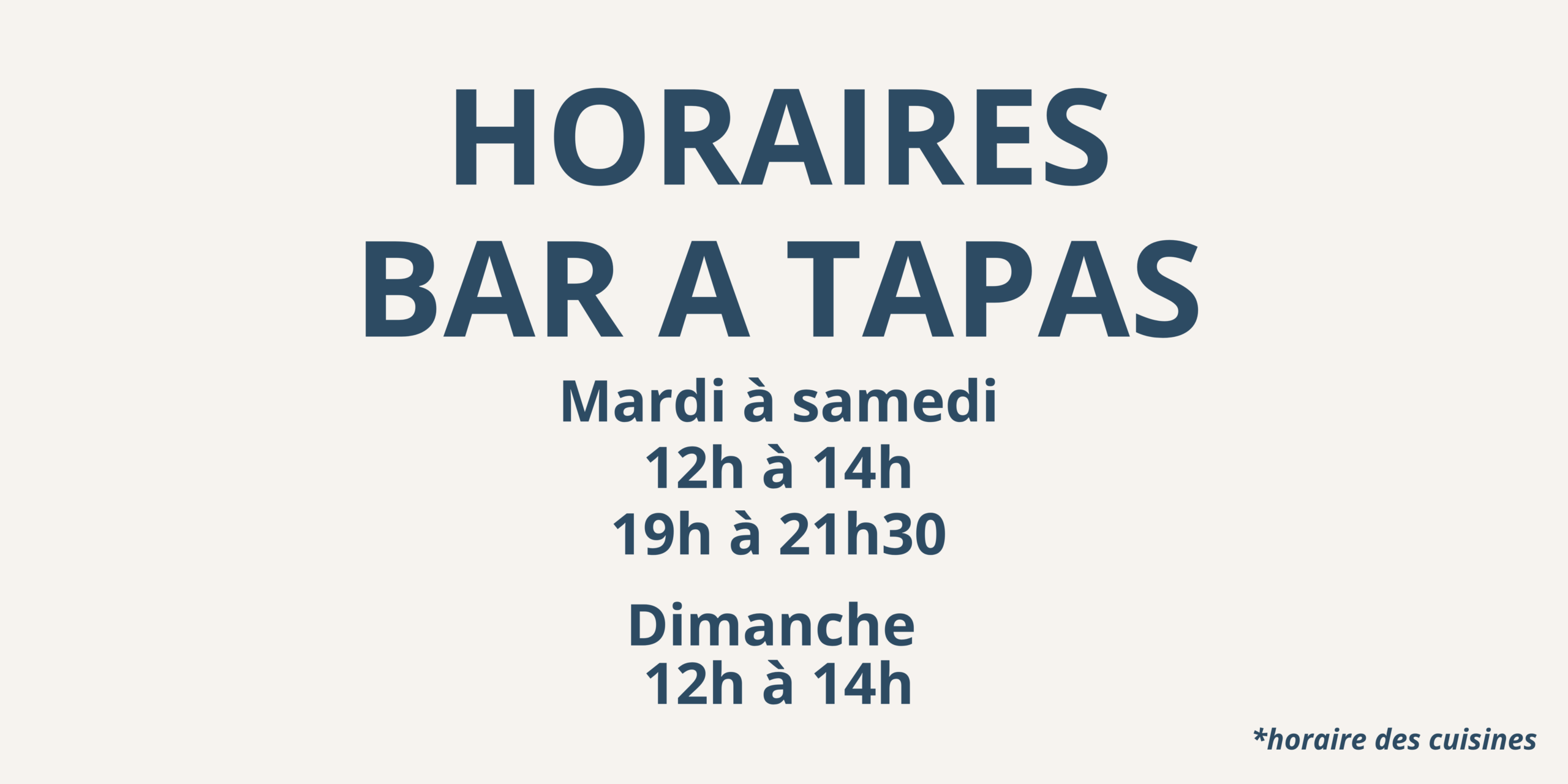 Horaires chez Vincent coté océan